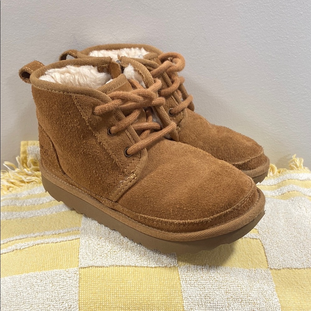 Kids UGG Brown Suede Ankle Boots